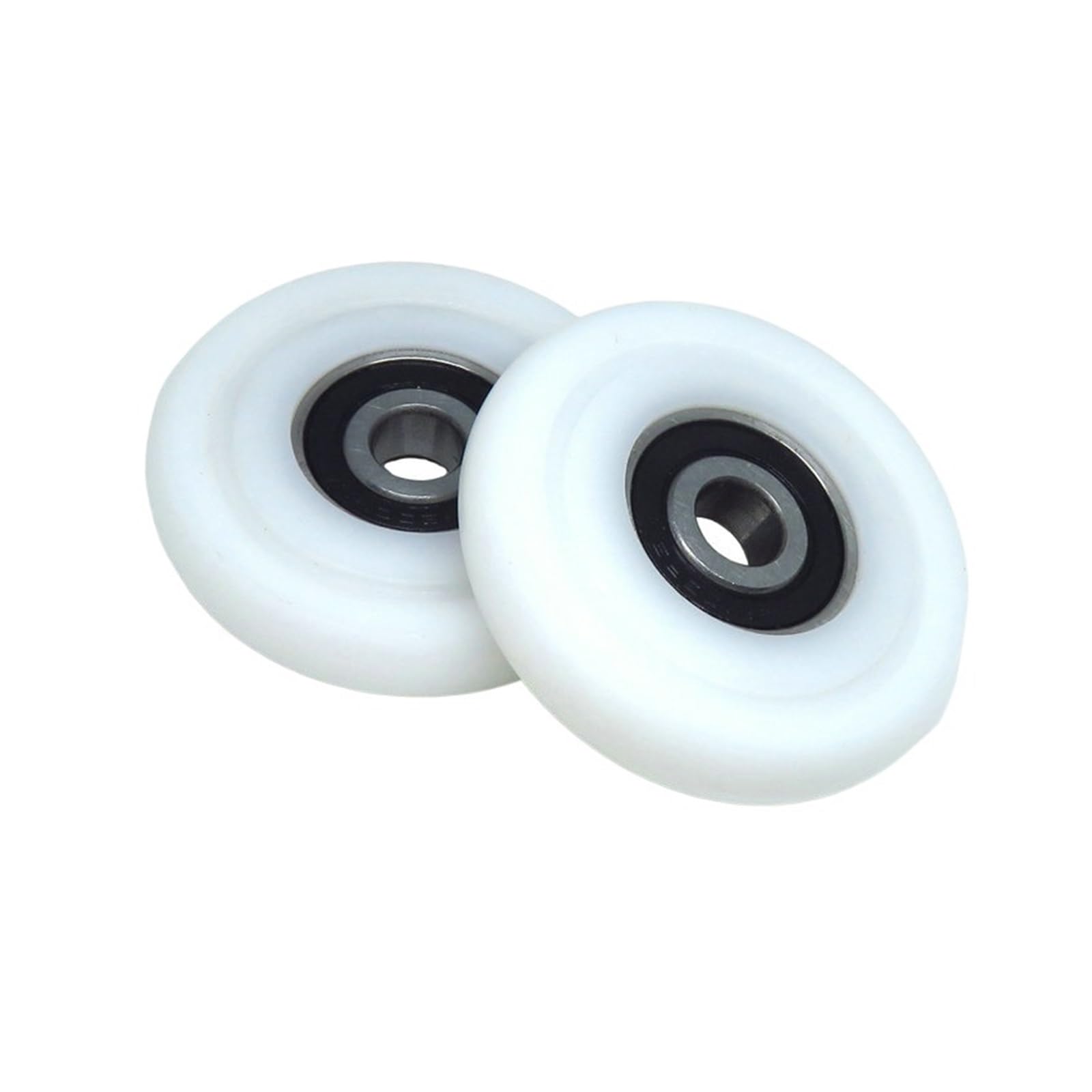 NOBIRTBSA 4 Pieces 10x60x12mm Round POM Rollers for Rowing Machine BSR620060-12 Rowing Machine Wheel Outer Diameter 60mm Plastic Coated Bearing Wheel