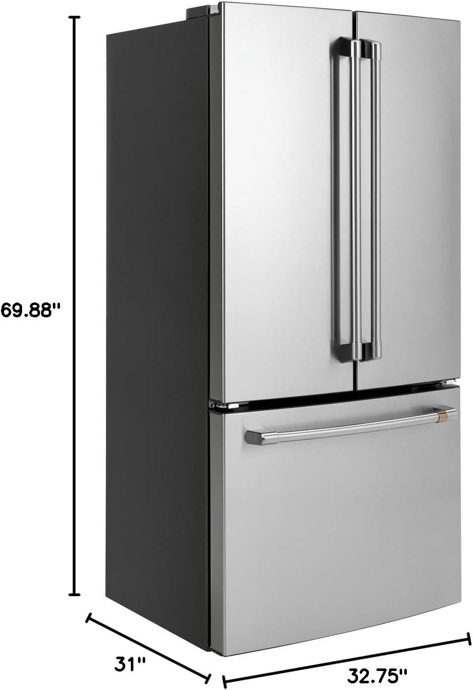 Cafe CWE19SP2NS1 18.6 cu. ft. French Door Refrigerator in Stainless Steel, Counter Depth and ENERGY STAR