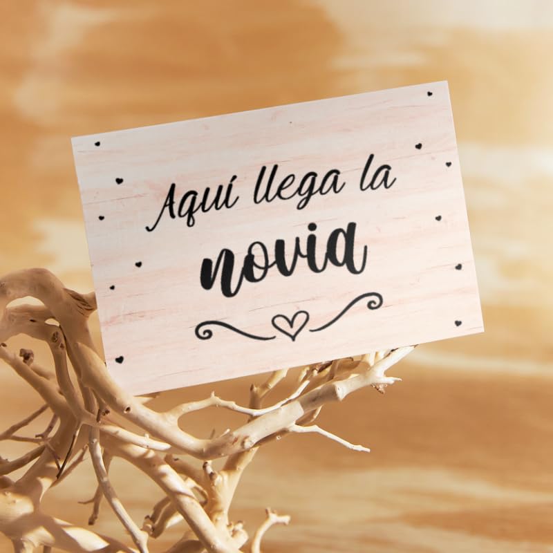 Cartel Ya Viene la Novia (Modelo CORAZONES)