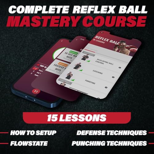 Image of Champs MMA Boxing Reflex Ball Set with Punch Counter App - Hand-Eye Coordination & Speed Training Kit