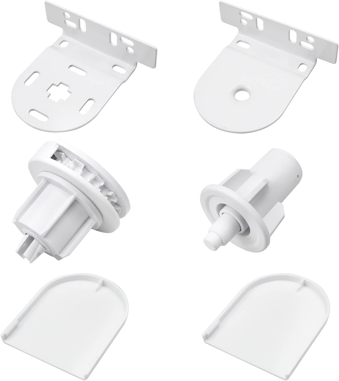 Sets of 6pcs Metal Bracket Roller Blind Fittings Spare Kit, Roller Shade Clutch for 38mm, Roller Blind Curtain Fitting Brackets Set for Kitchen Bath Curtain Rods