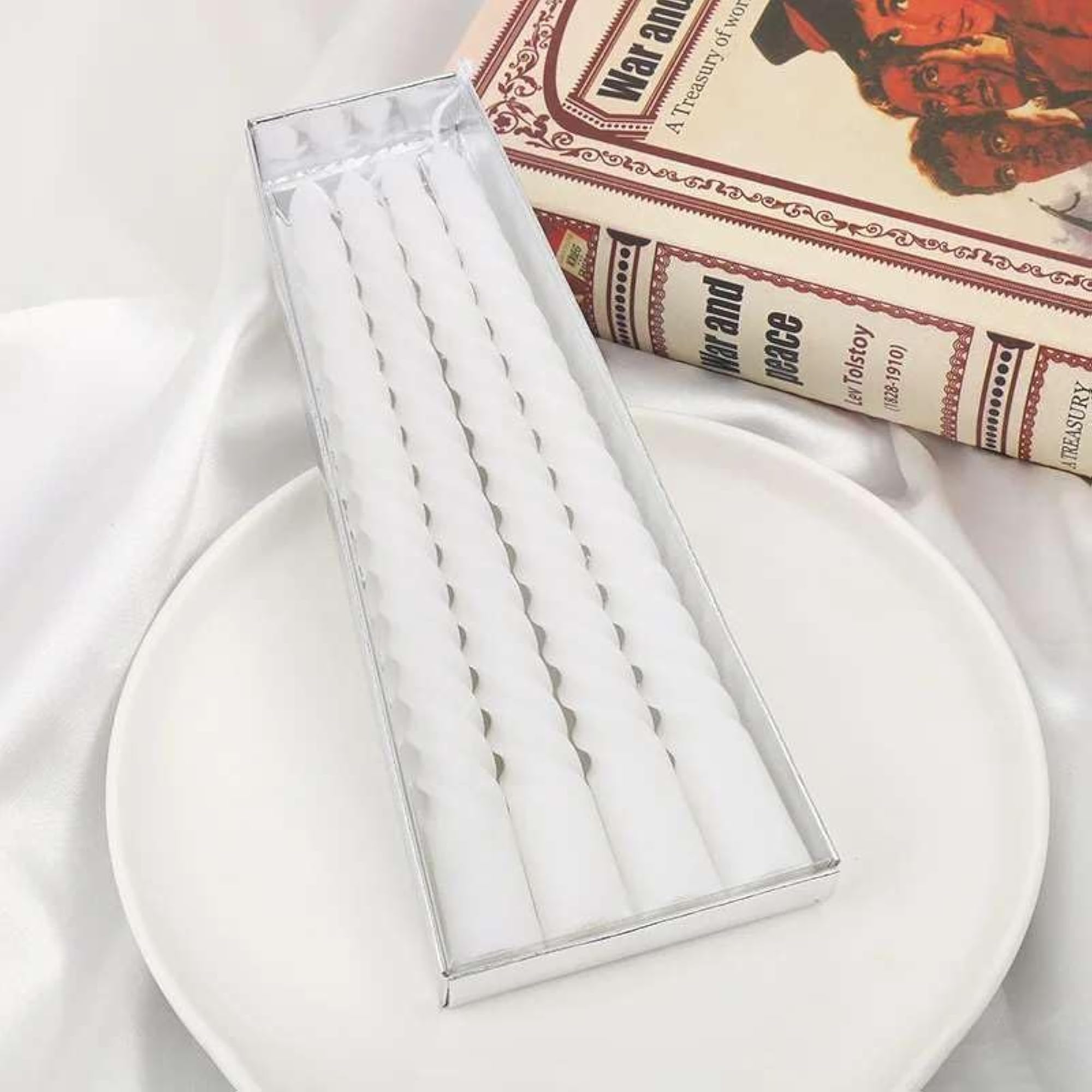 Elegant Gold, Silver & White Decorative Candles for Home Décor