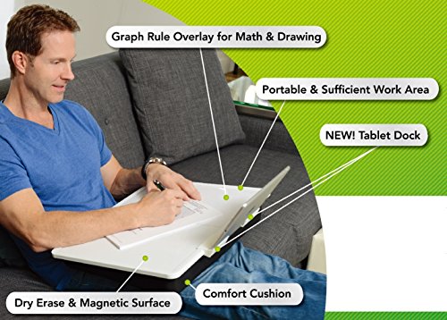Ezdesk Magnetic Dry Erase Lap Desk With Graph Ruling, Tablet Dock And Accessories #TOP3