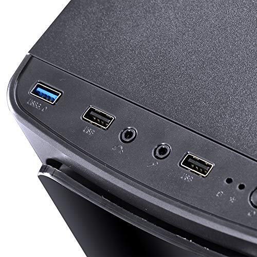 GABINETE MID-TOWER VENUS PRETO COM 2 FANS LED AZUL LATERAL EM ACRÍLICO - VENPTAZ2FCA - PCYES