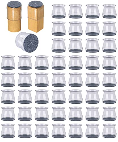 48 Pack Chair Leg Floor Protectors, Chair Feet Protectors For Wood Floors, Thicken Rubber Chair Feet Caps Covers Pads, Protect Furniture Wood Floors From Scratching And Reduce Noise #TOP21