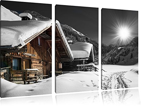 Tableau triptyque Alpes enneigées 120x80cm de style moderne - 2