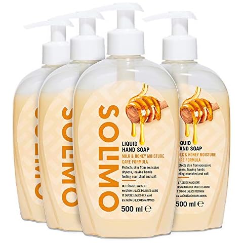 Jabón líquido para manos Solimo con miel y proteínas de leche Cover