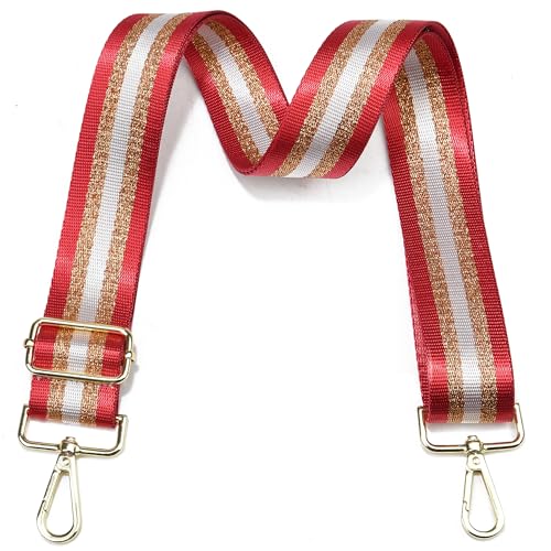 Image of LVYOUME Purse Strap Silver Hardware Wide Bag Straps Replacement Crossbody Adjustable Shoulder Strap for Purses