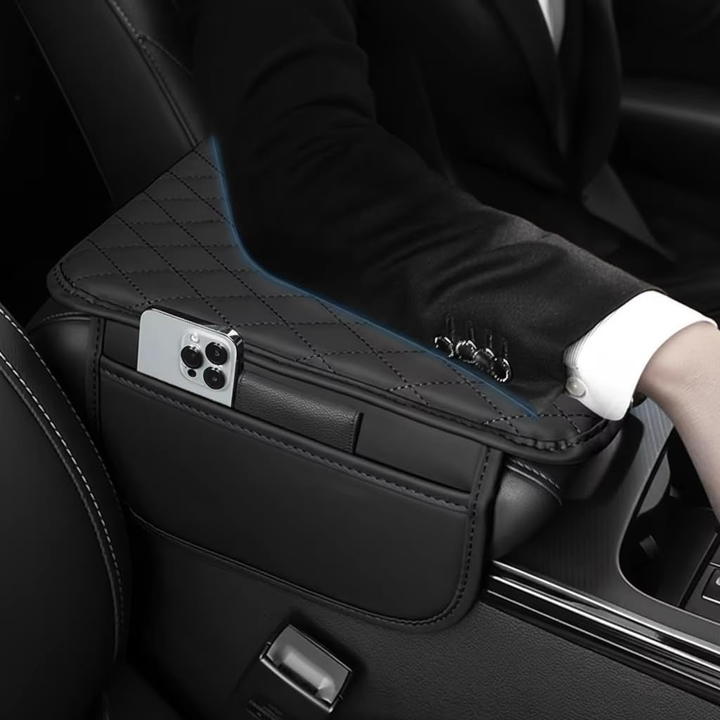 Copertura Console Centrale Auto per Skoda Octavia 2020-2025, Protezione Bracciolo Cuscino Console Centrale Tappetino Bracciolo Copribracciolo Auto
