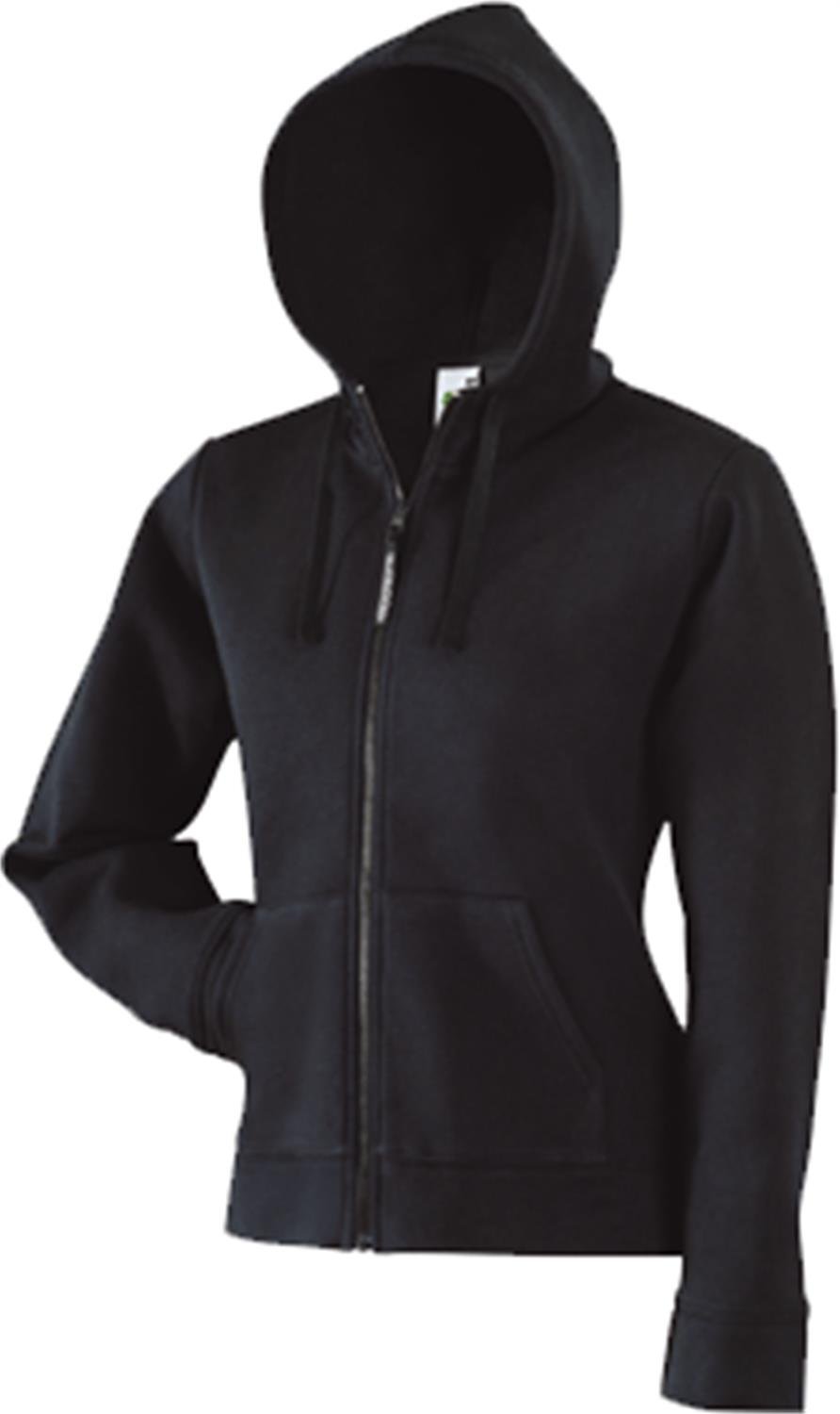 Fruit Of The Loom Premium Hooded Sweatjacke Damen – Schwarz, Größe L, 70% Baumwolle, Mit Kapuze