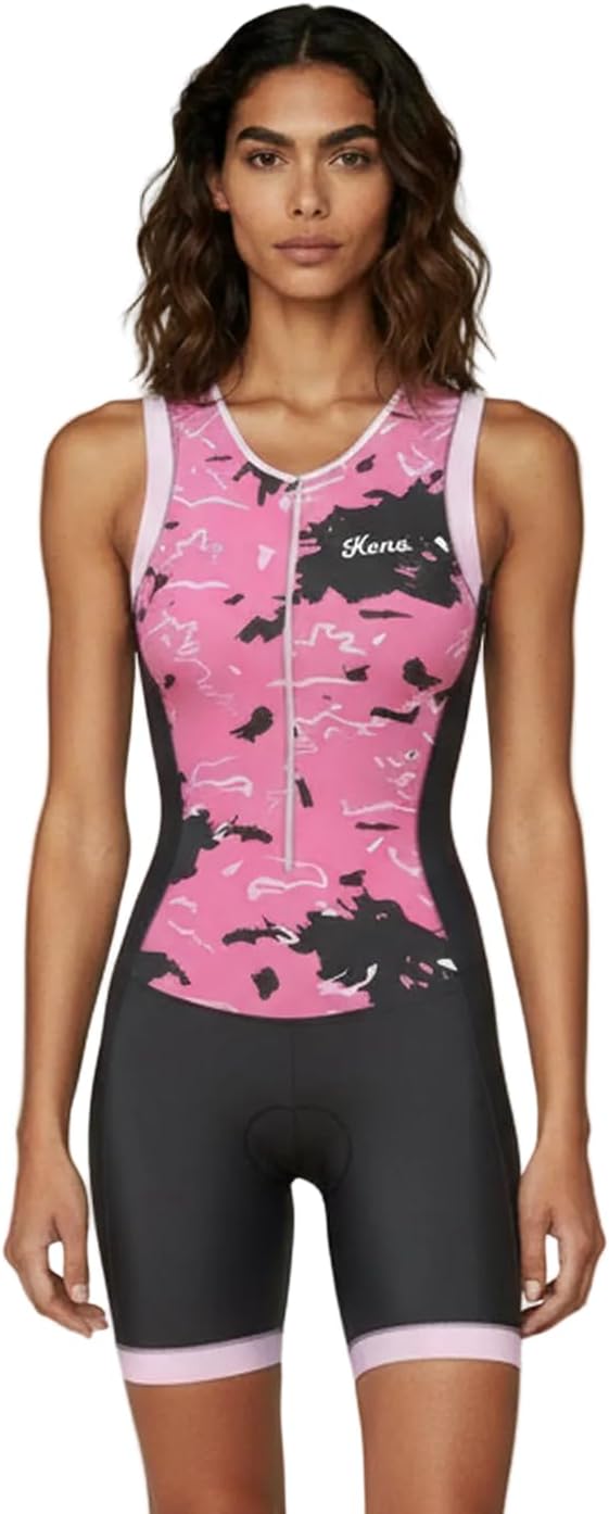 KONA Assault Women's Triathlon Race Suit -One-Piece Vest and Short Combo with Body-Mapped Ventilation