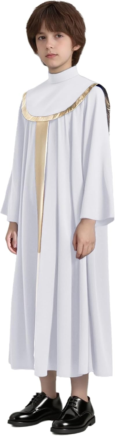 Kids Boys Choir Robe for Church Baptism Girls Judge Outfit Worship Praise Dance Dress Graduation Gown