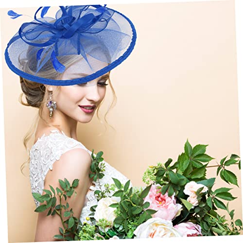 Fascinator tulle avec fleurs coiffe élégante pour invitée de mariage