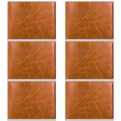 Sotiff 12 Pcs Leather Wallets Bulk for Men PU Trifold Blanks Wallet in Bulk for Laser Engraving Christmas Father Gift(Khaki)