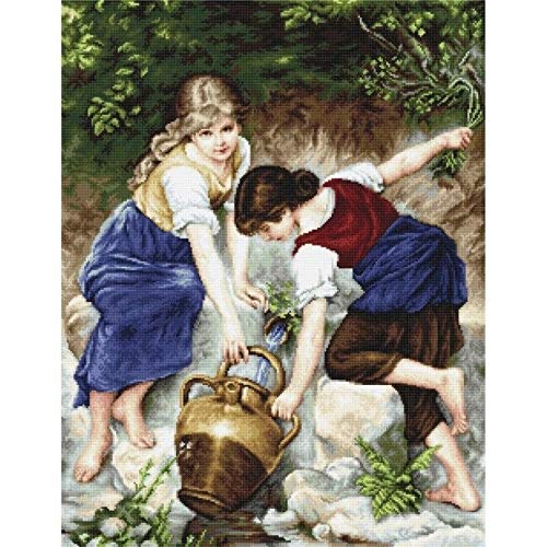 Goblen Luca S Needlepoint Tapestry Kit - at The Fountain, Multicolored, Small