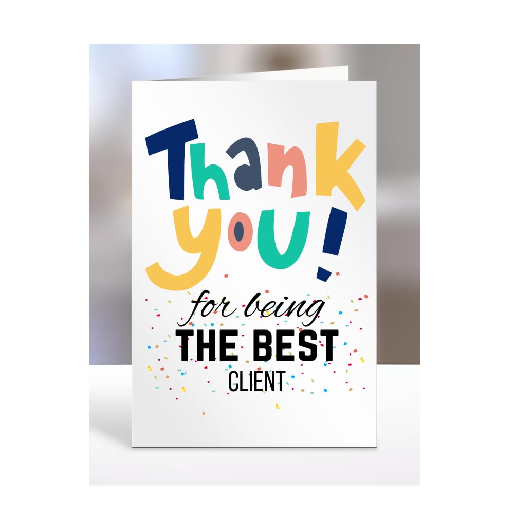 Thank you for being the best Client card, gifts for men, women, male, female, him, her, presents for Christmas, to say thank you, A5-140_51