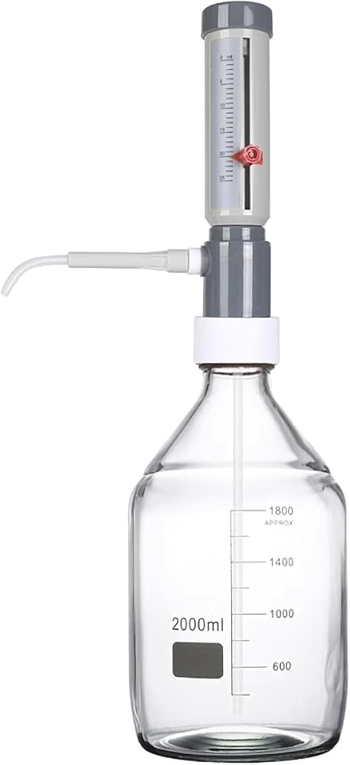 Pipetas de laboratorio ajustables con escala de capacidad, dispensador de botella tipo manga de 0 a 25 ml para una pipeta suave y segura y una mayor eficiencia en investigación científica