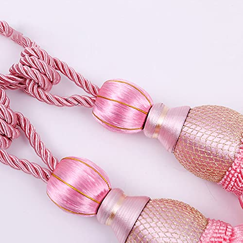 Luxus Vorhangquasten Gold - 1 Paar Dekorative Quasten Aus Seidenoptik 77cm