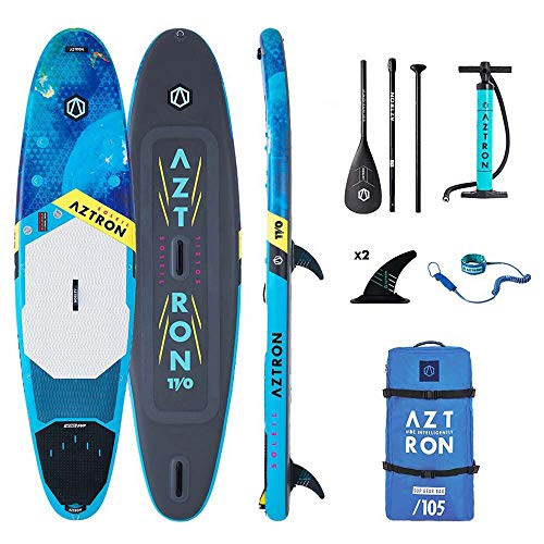 AZTRON Soleil All Round, Inflatable/Windsurf SUP Unisex Adult, Blue/Black, 335X81X15