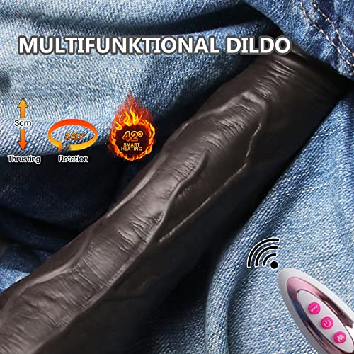 XXL Realistischer Dildo Vibrator Mit Stoßfunktion,24Cm Große Anal Vibratoren Mit 7 Vibrationmodi,silikon Dildos Mit Fernbedienung,g-Punkt Sexspielzeug Mit Starke Saugnapf Für Sie&ihn – Bild 3