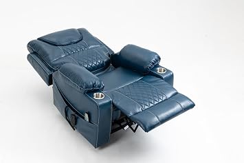Lounge Chair Lift Chair Relax Sofa Chair Sitting Room Furniture Sitting Room Power Supply Elderly Electric Lounge Chair 180 Degree Lying Flat Blue