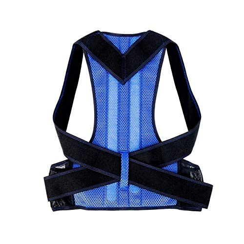 Cinturón de soporte corrector de postura de espalda recta lumbar hombro ajustable negro XXL