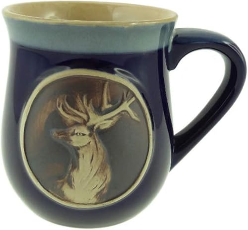 Miniatura 6 de Taza de cerámica escocesa para café o cerveza, 16.9 oz (16.9 fl oz) (Highland Cow - Azul)