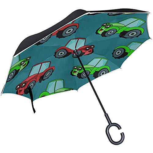 ETGeed Ombrello Pieghevole Carino invertito Animazione Cartoon Animazione Giocattolo retrò Ombrello Pieghevole Pieghevole