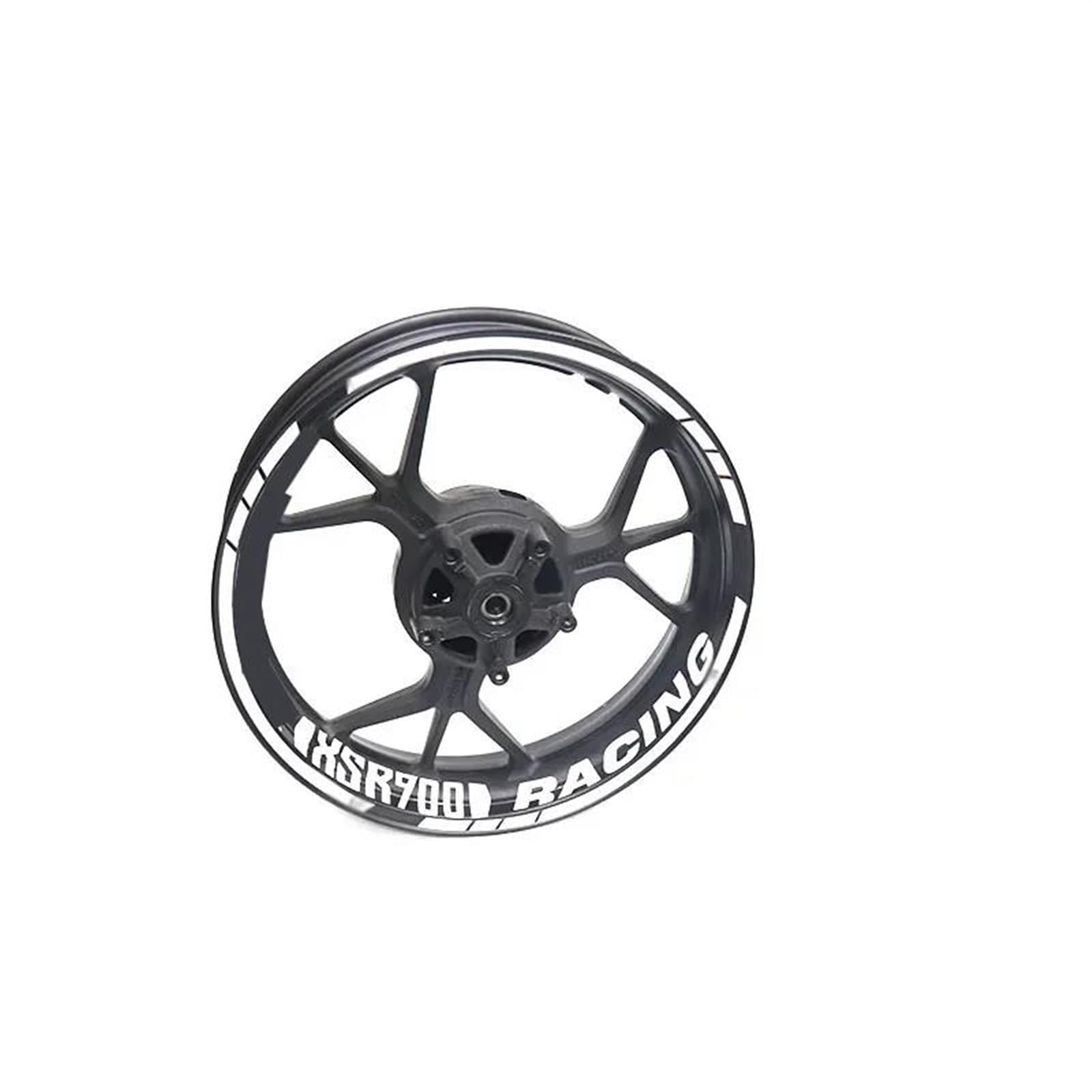 Stickers Motorcycle Wheel Stickers Night Reflective Decorative Rim for Yamaha XSR900 Xsr900(Style 11)