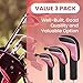 FINGER TEN Golf Club Head Covers for Woods Driver Fairway Hybrid Value 3/5 Pack, Long Headcover Interchangeable Accessories for Ultimate Club Protection (Pink(1D+1F+1H))