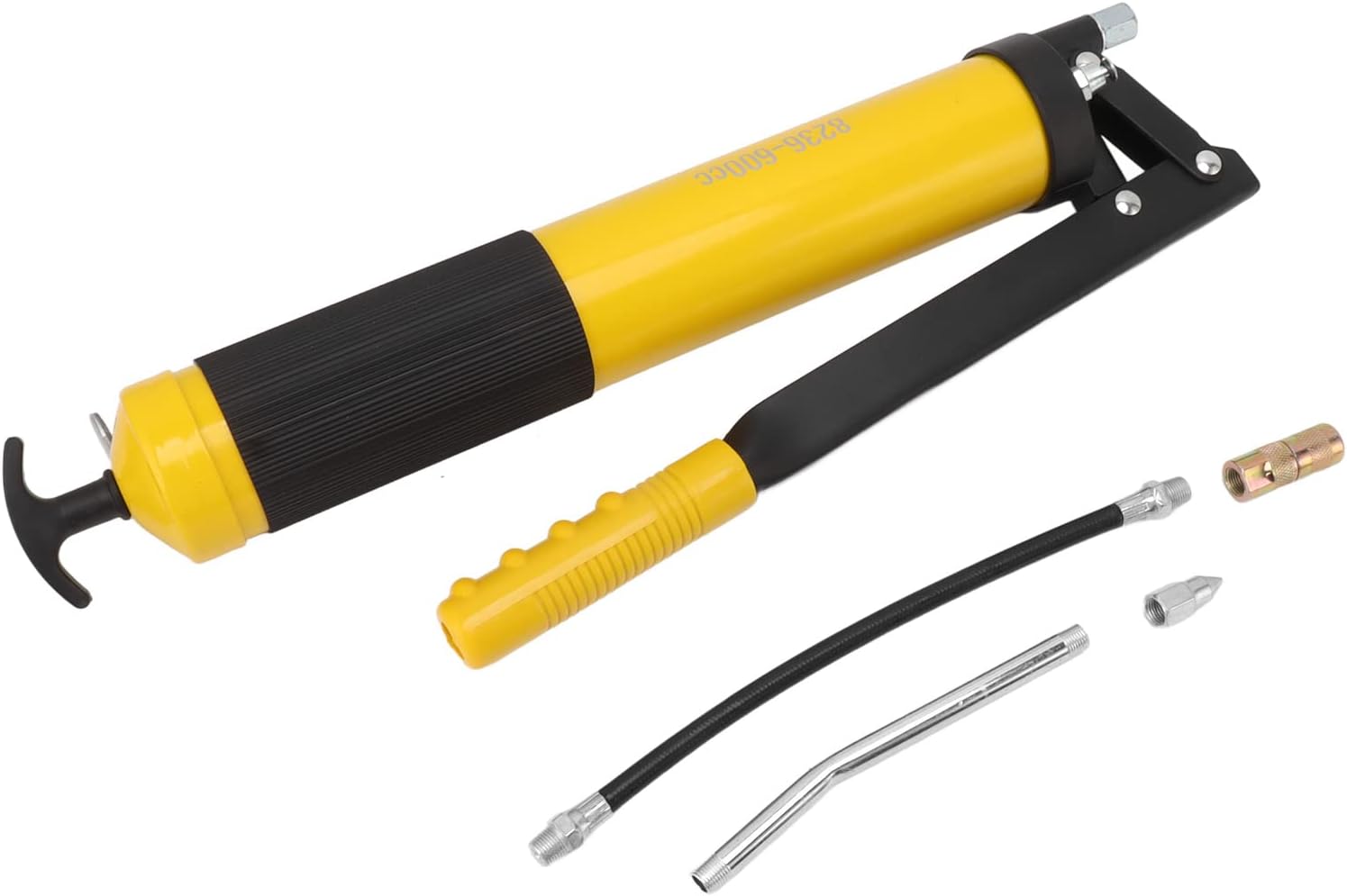 10000PSI Grease - 600cc Manual High Pressure Grease for Cars, Trucks, Ships, Grass Cutters (Yellow Single Piston)