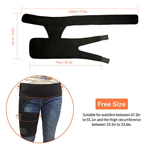 Cinta da coxa, Andoer Faixa de compressão para perna Cinta para virilha Cintura elástica para cintur