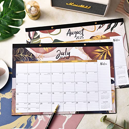 Desk Calendar 2023-2024 - 18 Monthly Desk Calendar 2023-2024, Jul 2023 - Dec 2024, 17" X 12", Desk Pad, Large Daily Blocks, Tear Off Design, 2 Corner Protectors, 2 Hanging Holes, Notes Section #TOP1