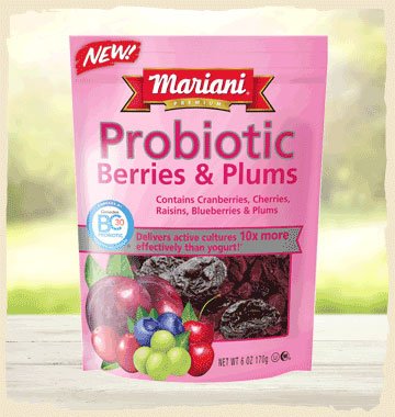 Mariani Probiotic Berries & Plums 6 OZ Resealable Bag (Pack of 4)