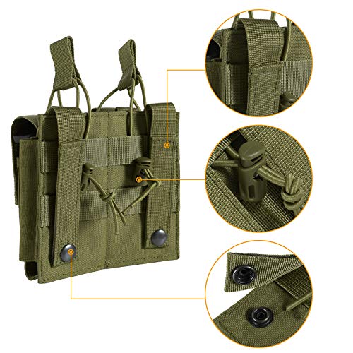 Frtkk Molle Mag Pouch, Open Top Single/Double/Triple Magazine Pouch Holder Carrier For M4 M16 Ak Ar Glock M1911 92F 9Mm #TOP4