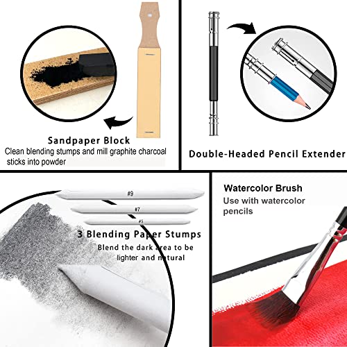 Kalour 82 Pack Drawing Sketching Pencils Kit, Premium Sketch Art Supplies For Artists, Include Colored, Graphite, Charcoal, Watercolor,Metallic & Pastel Pencils, Drawing Set For Adults Teens Beginner #TOP7