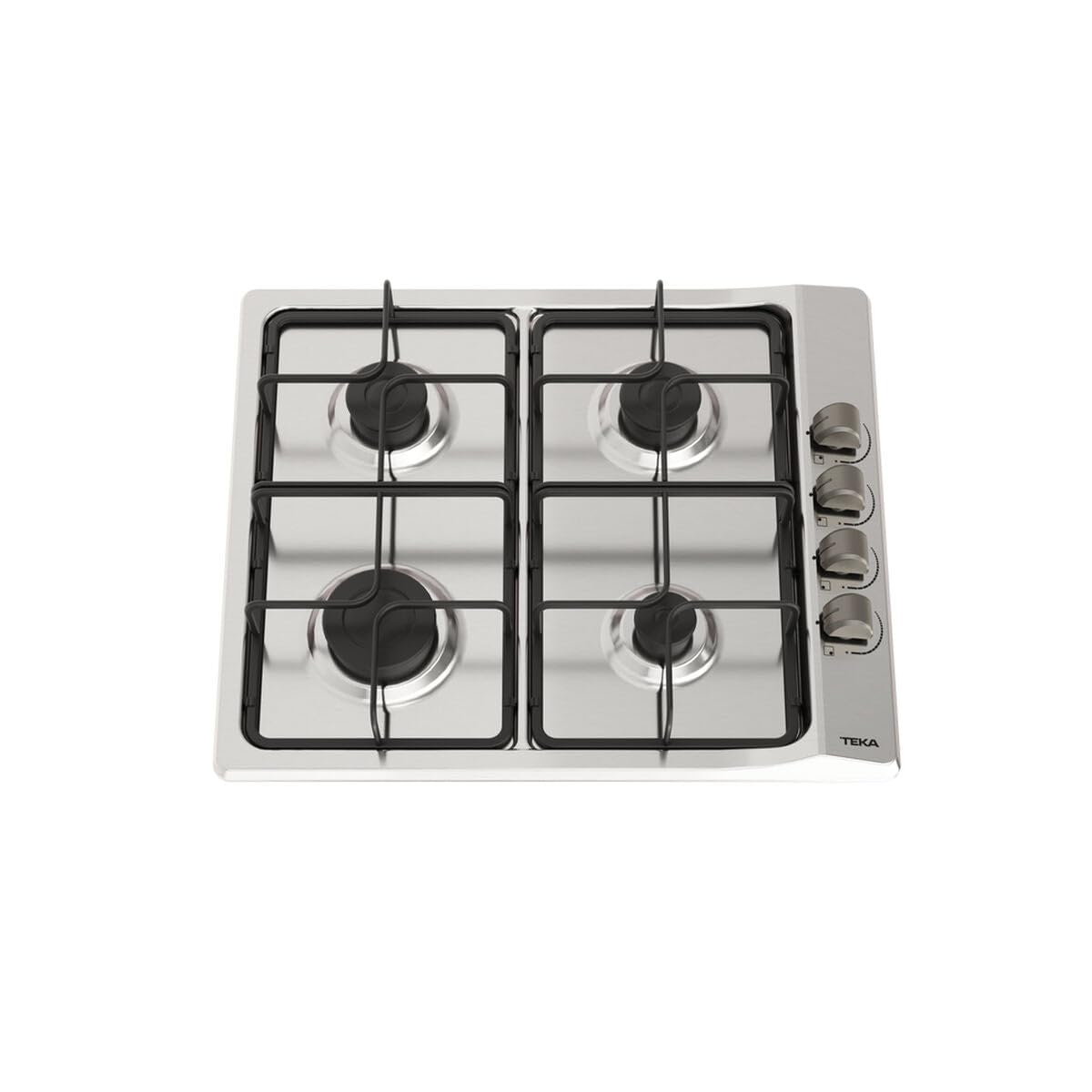 TEKA Placa de Gas Butano 60 cm, 4 Fuegos, Mandos Laterales Ergonómicos, Seguridad por Termopar, Modelo E/60.3 40