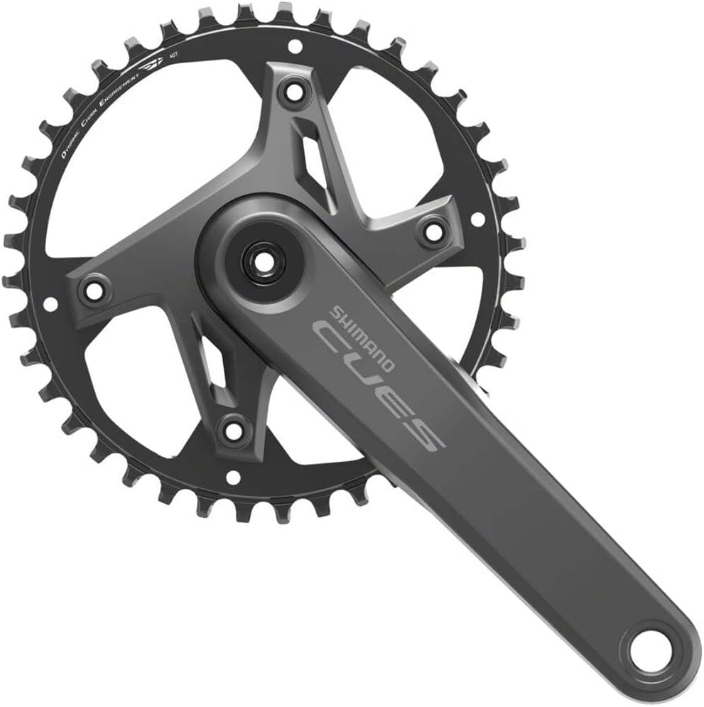 SHIMANO CUES FC-U6000-1 Crankset - 175mm, 9/10/11-Speed, 40t, 110 BCD, Hollowtech II, Black