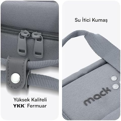 Mack MCE-1522 Nova Eco Çevre Dostu Laptop Sırt Çantası 15.6 inç, YKK Fermuarlı Bilgisayar Sırt Çantası, Kadın ve Erkek Günlük Çanta, Okul ve İş Çantası, Gri - Görsel 5