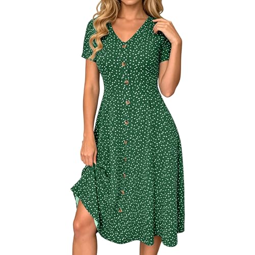 Robe d'été à pois fraîche et décontractée contre la chaleur