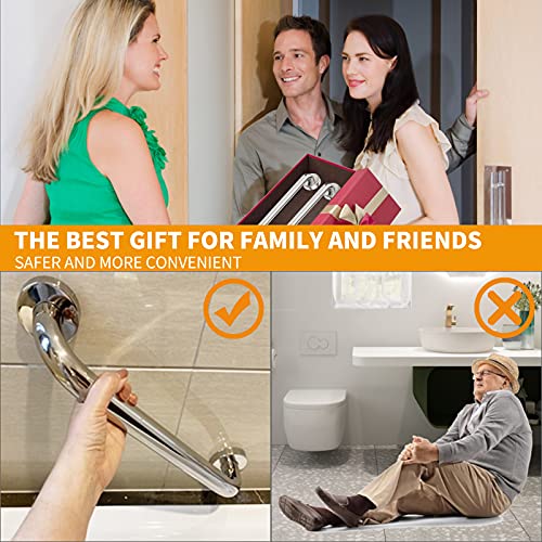 2 Pack Grab Bars For Bathroom, 16 Inch Brushed Nickel 304 Stainless Steel Shower Grab Bar, Safety Assist Handicap Grab Bar, 500Lbs Support Grab Bar For Bathtubs And Showers For Christmas Gifts #TOP4