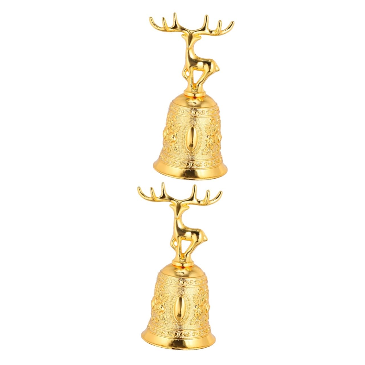ifundom 2pezzi Campanella Metallo Dorato Per Natale Campanello Decorativo Per Feste Ristoranti e Giochi Ottimo Per Natale e Occasioni Speciali