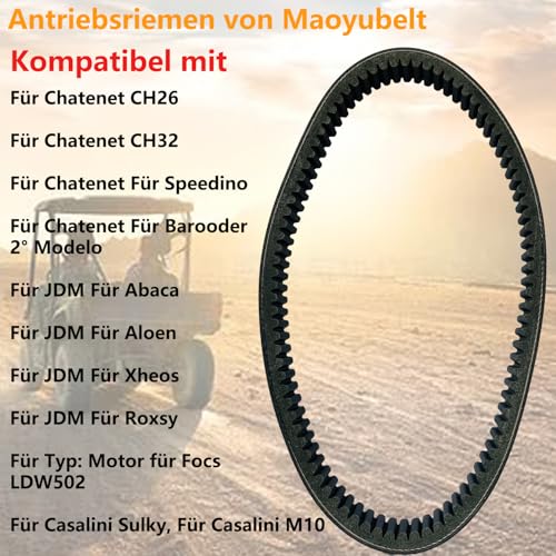 Maoyubelt Antriebsriemen BD522167 Zahnriemen Antriebsriemen Transferriemen Kupplungsriemen Für Chatenet Für Barooder 2° Für Modelo Für Speedino CH32 CH26