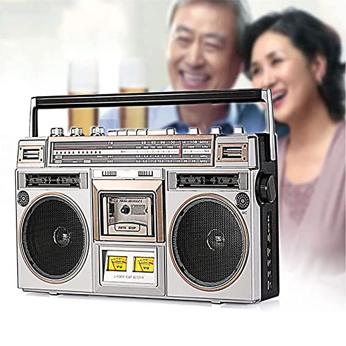 Boombox Bluetooth con CD, lettore a nastro, radio FM/DAB+, registrazione USB, perfetto per amanti della musica nostalgica e riunioni di famiglia