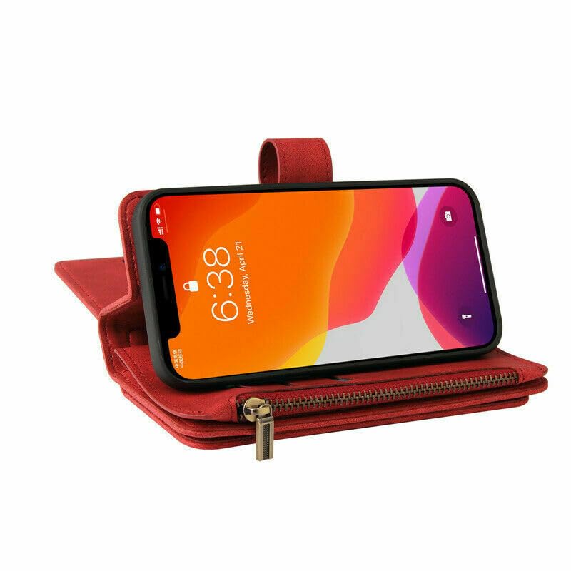 Étui rigide iPhone 14 Pro Max rouge aimanté pour éviter les bris d'écran - 4