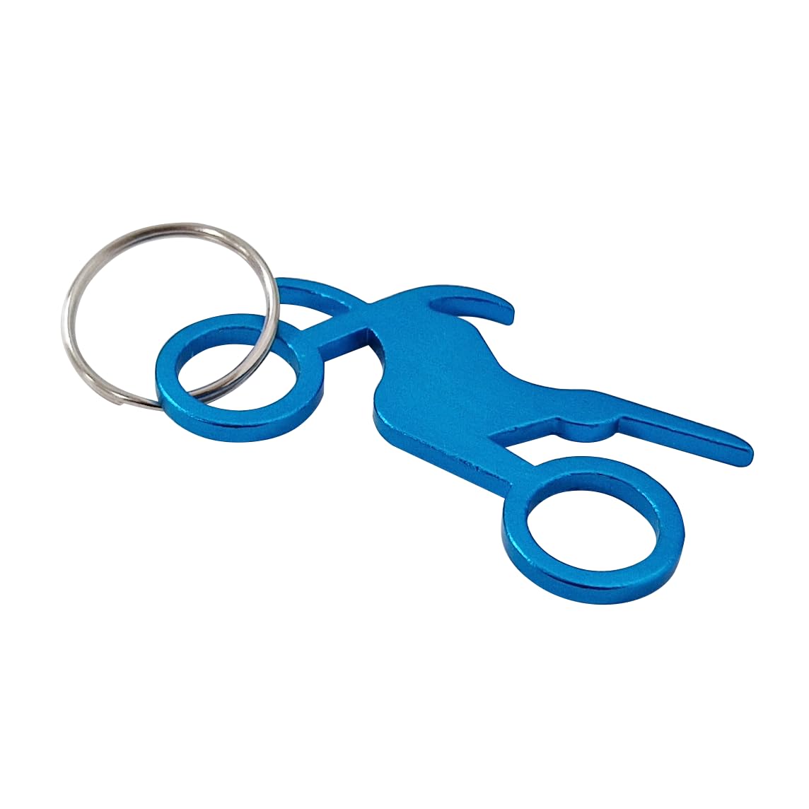 Komonee Men's Blue Motorbike Metal Key Chain Trial Biker Key Ring Dirt Bike Motocross Keychain Keyring (Pack Of 3)