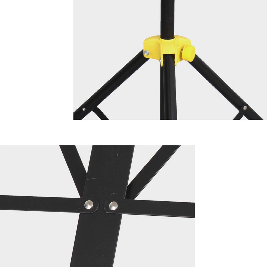 Notenständer, verstellbar, zusammenklappbar, mit Tragetasche, Höhe 60 cm, 180 cm, ideal für Instrumentalaufführungen, Schwarz