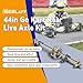 44in/1120mm Quad Go Kart Rear Live Axle Kit Sprocket Brake Wheel Hub Replacement for ATV Quad Go Karts