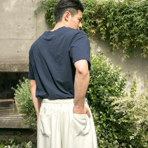 [倭物や Kaya] Hakama - Long Culotte-Like Japanese Garment Gallant/Japanese Classical Bottoms 7CA-1101 Men's White3