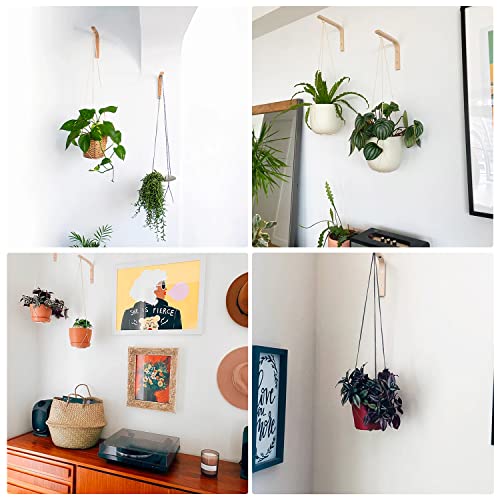 Jantens 2 Pack Plant Hangers Indoor, Plant Hooks, Hooks For Hanging Plants, Wooden Plant Hangers For Indoor Flower Baskets Pot Wind Chime Lanterns Planter #TOP6